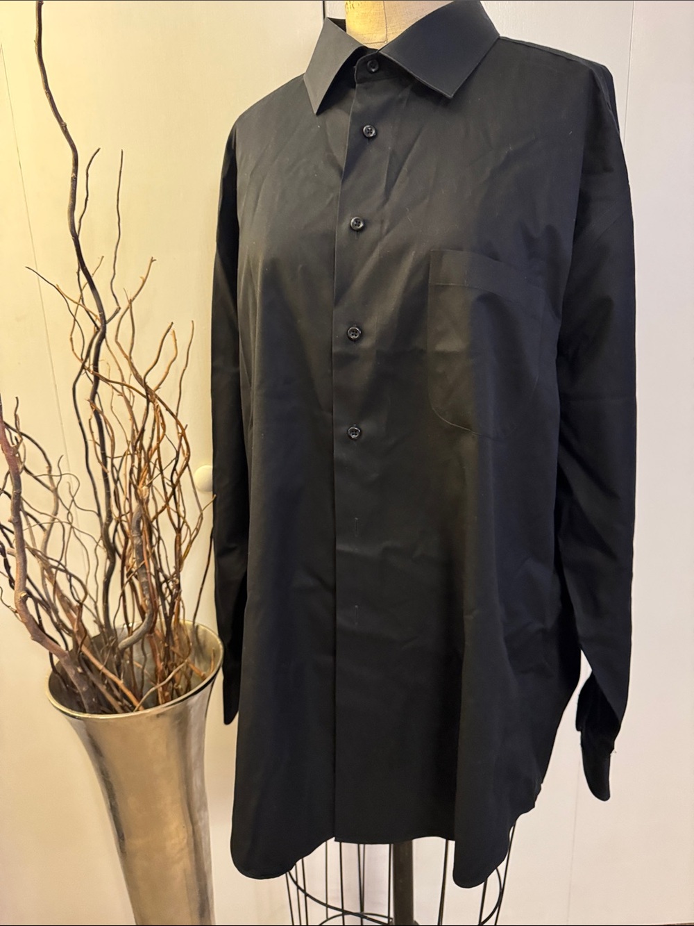 Pronto Uomo Black Dress Shirt